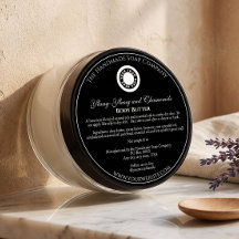 Estilo de la cosmética negra etiqueta Jar con logo