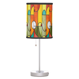 Estilo de la misión Tíffany Tablelamp de vidrio ma