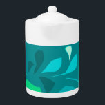 Estilo de la naturaleza minera Tetera<br><div class="desc">La hierba de menta verde y las hojas de menthol turquesa son decentes en esta tetera base.</div>