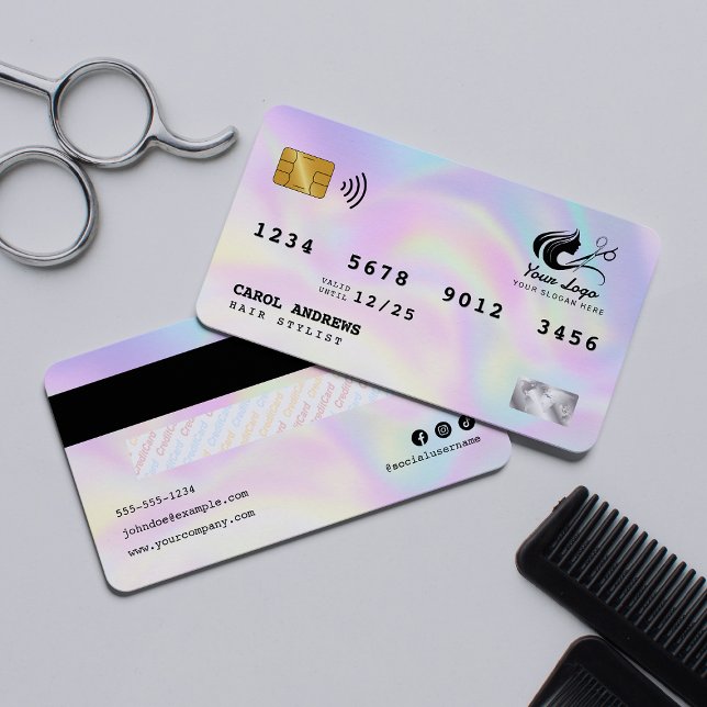 Estilo de la tarjeta de crédito holográfica modern (Subido por el creador)