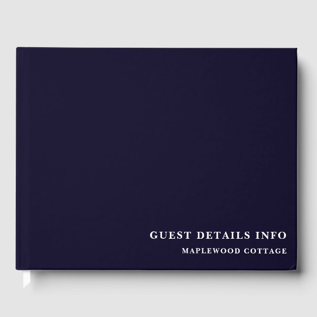 Estilo de libro de invitados de vacaciones minimal (Anverso)