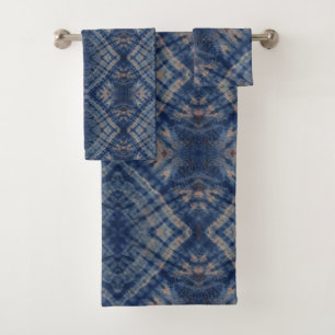 Estilo de patrón tradicional de tinte azul oscuro