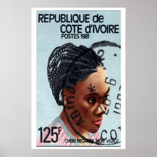 Estilo de peinado tradicional - Arte africano vint