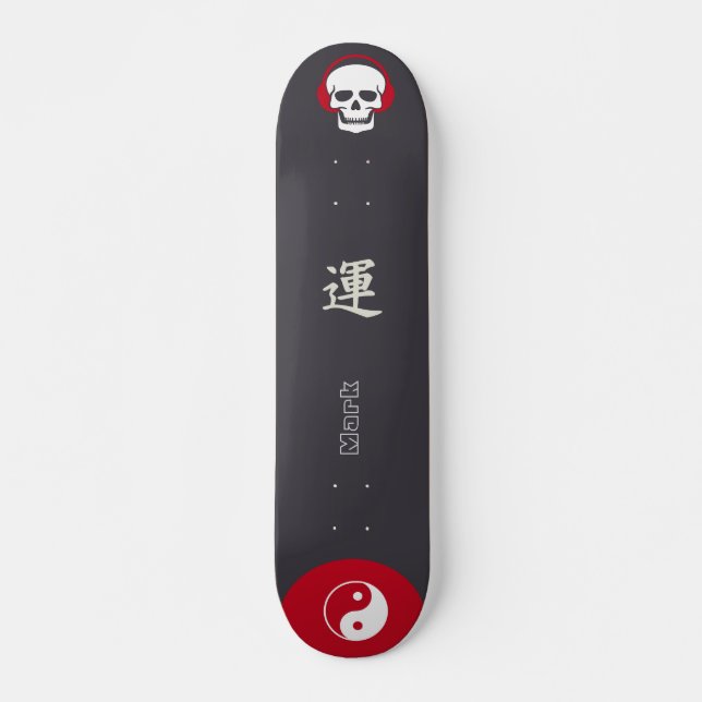 Estilo de skateboard japonés con monograma "Viento (Anverso )