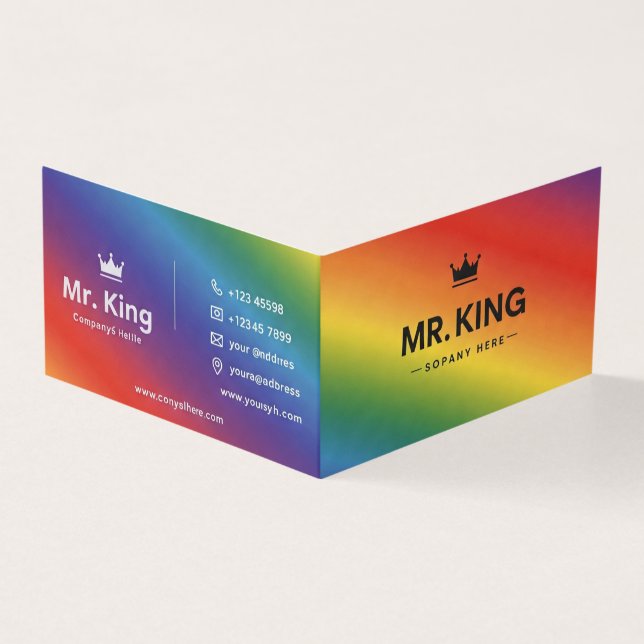 Estilo de tarjeta de visita Rainbow King (Exterior)
