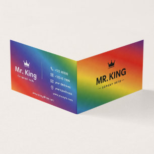 Estilo de tarjeta de visita Rainbow King