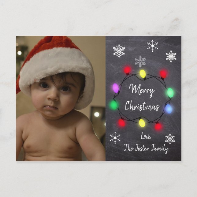 Estilo de tarjeta postal de Navidades personalizad (Anverso)