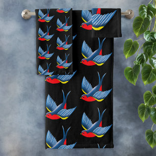 Estilo de Tatuaje de Golondrina Tradicional Azul A