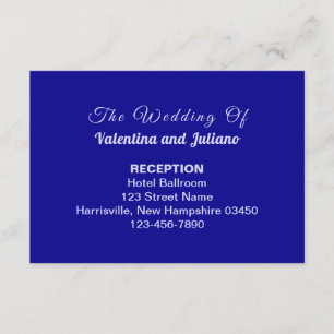 Estilo de tipografía azul oscuro para recepción de