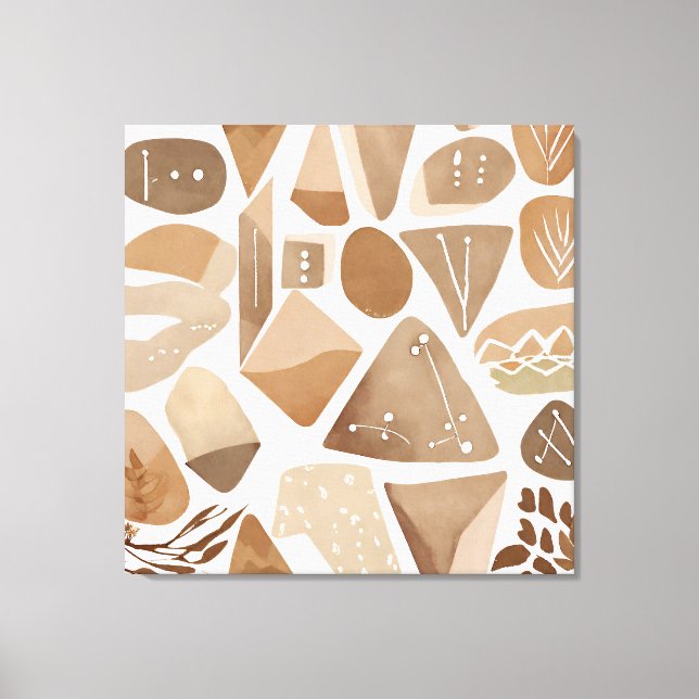 Estilo del arte botánico de la hoja de rock boho M (Anverso)