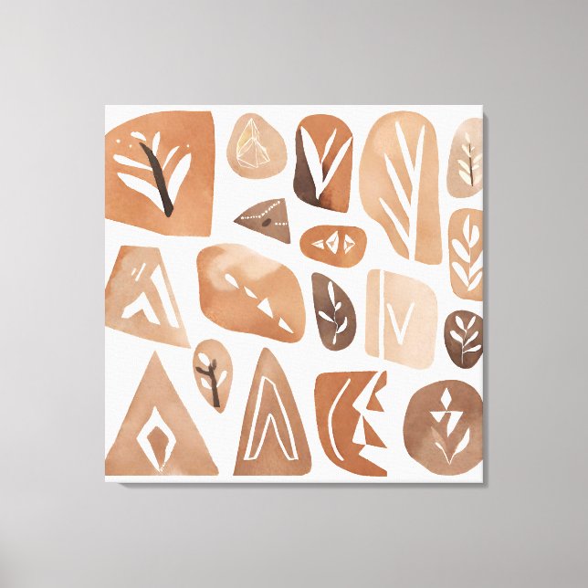 Estilo del arte botánico de la hoja de rock boho M (Anverso)