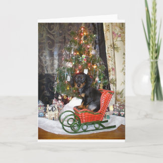 Estilo del Dachshund del navidad