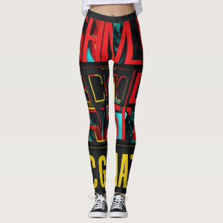 Estilo expresivo: Leggings todo-sobre-impresión -