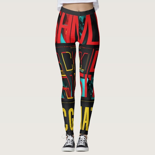 Estilo expresivo: Leggings todo-sobre-impresión -  (Anverso)