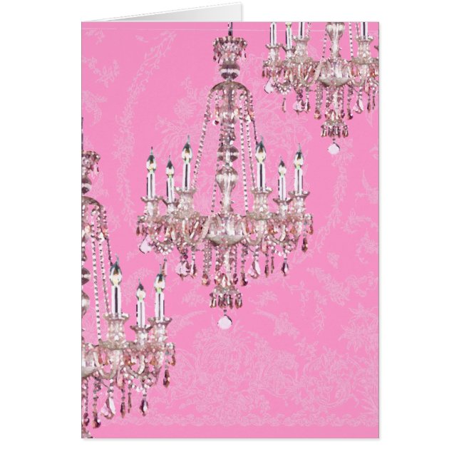 Estilo francés chispeante de Chandelier~Pink (Frente)