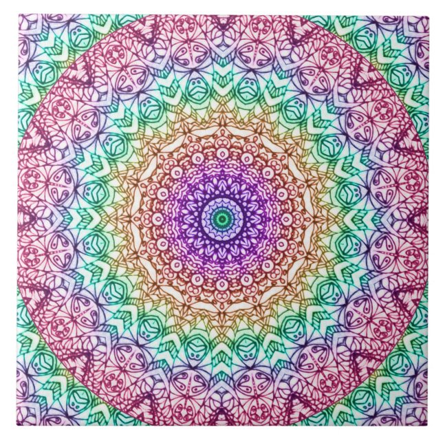 Estilo G379 de Mehndi de la mandala de la teja (Frente)