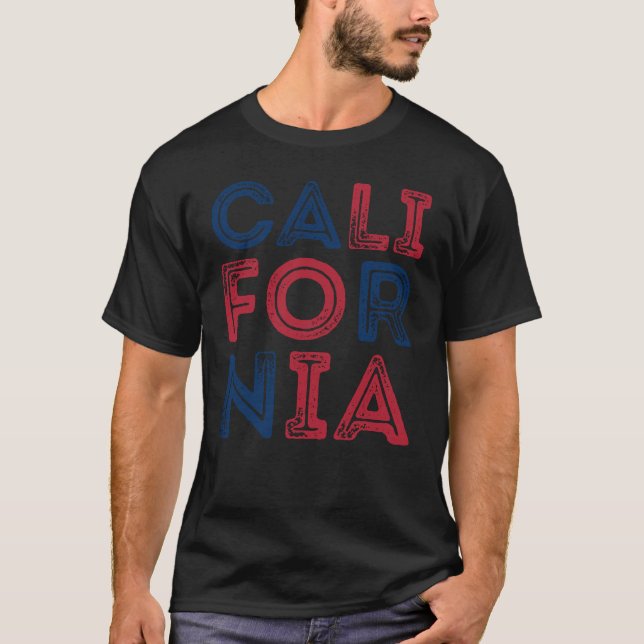 Estilo Grunge de California Leyendo camiseta mascu (Anverso)