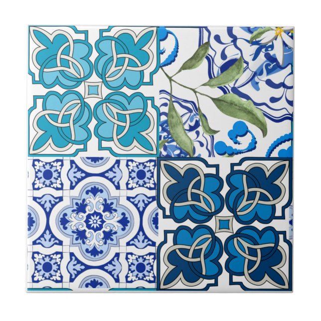 Estilo italiano, azulejos de cerámica vibrante (Frente)