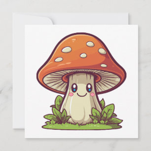 Estilo kawaii lindo, recolección de hongos