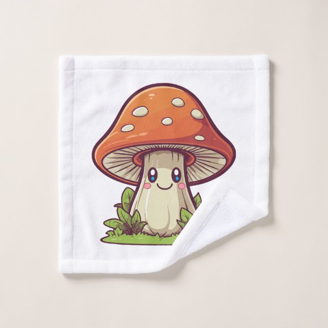 Estilo kawaii lindo, recolección de hongos (Toallita)