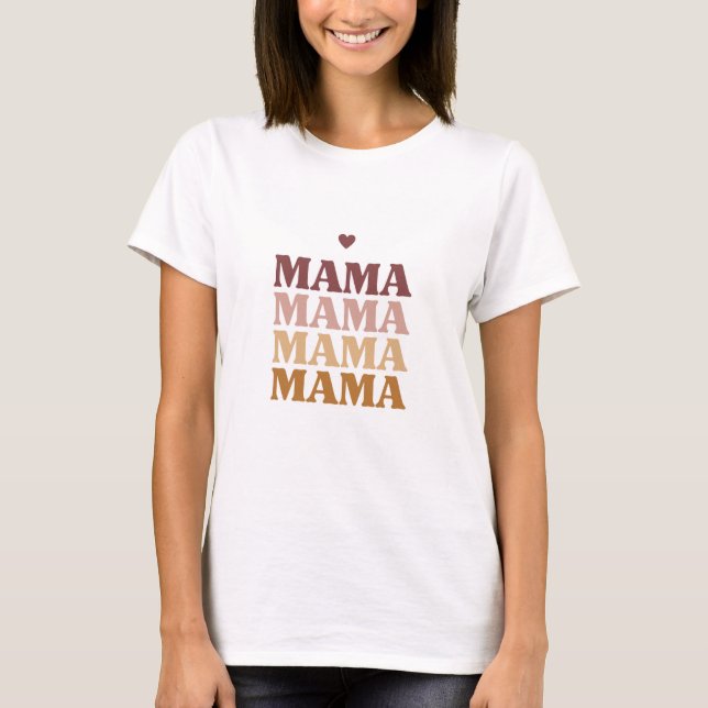 Estilo: la camiseta básica de las mujeres de mamá (Anverso)