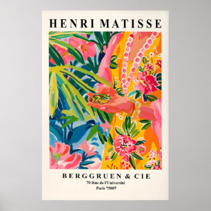 Estilo Matisse Impresión de Rana Rosa Tropical Max
