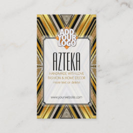 Estilo Moda Black Gold ArtDeco Tarjeta de visita