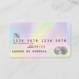Estilo moderno de tarjeta de crédito Holograph Uni