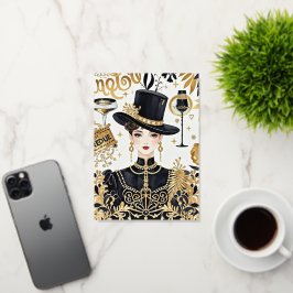 Estilo Moulin rouge, negro y dorado, rico lujo