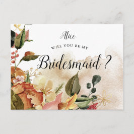 estilo otoño foilage bridesmaid Invitación