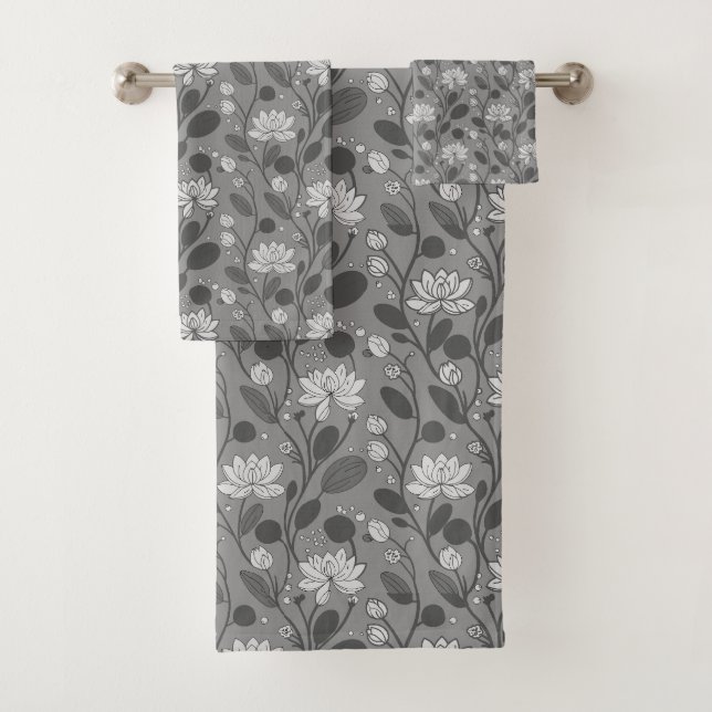 Estilo Patrón de Flor en Gris Plata (In situ)