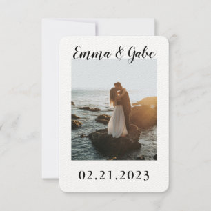 Estilo polaroide Guardar tarjeta de fecha con imag