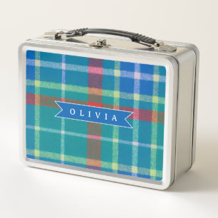 Estilo Preppy Personalizado de Cuadros Azules a Me