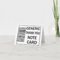 Estilo regular de tarjeta de agradecimiento genéri