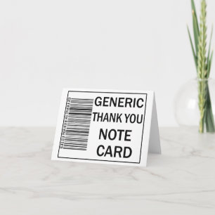 Estilo regular de tarjeta de agradecimiento genéri