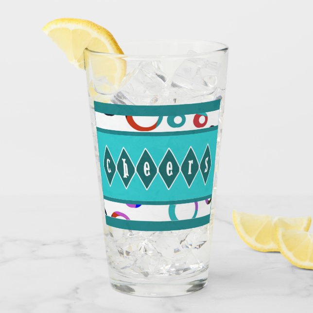 Estilo retro colorido del MCM de los anillos (Anverso (hielo))