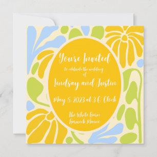 Estilo retro de la invitación a la boda personaliz