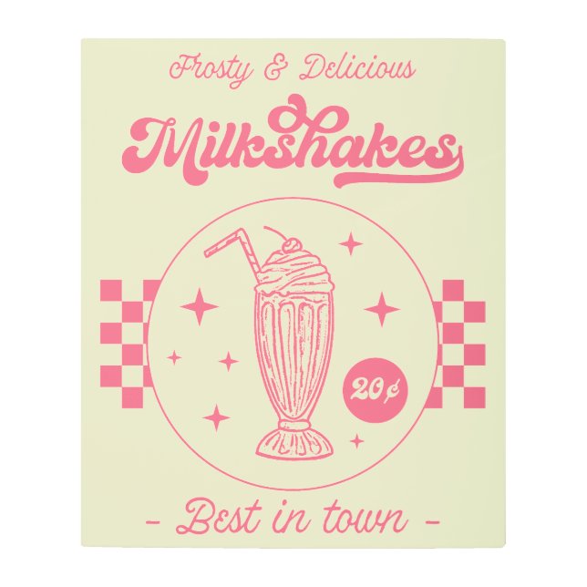 Estilo retro Poster Milkshake (Anverso)