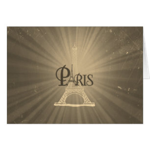 Estilo retro vintage Torre Eiffel Paris Gray Sepia