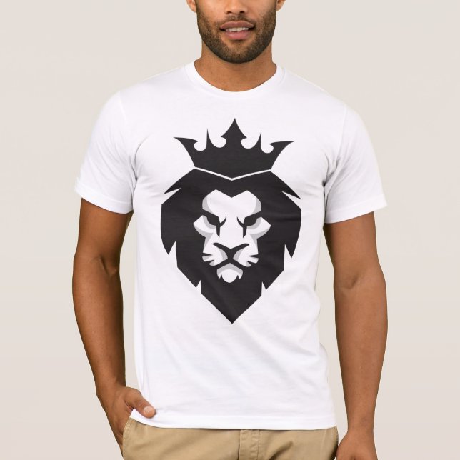 Estilo Rey León negro y blanco con camiseta de la  (Anverso)