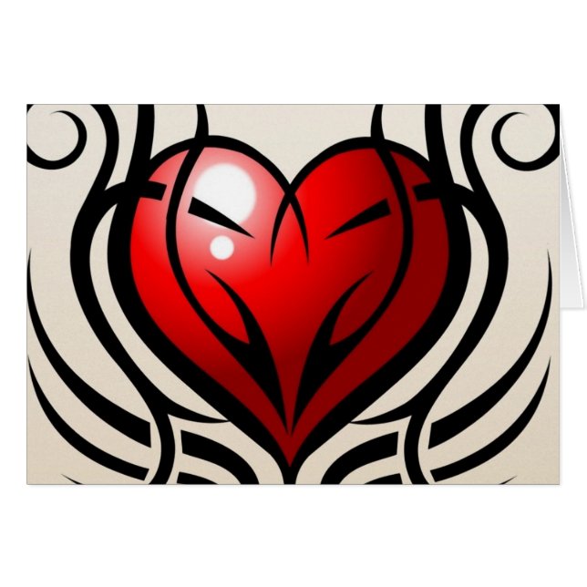 Estilo salvaje del tatuaje del corazón (Anverso (Horizontal))
