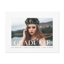 Estilo sencillo | Invitación de graduación de foto