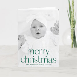 Estilo sencillo Verde Feliz Navidad 22 Foto