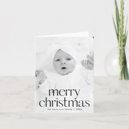 Estilo simple Negro Feliz Navidad 2002 Foto