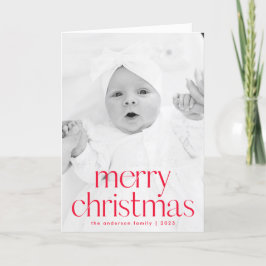 Estilo simple rojo Feliz Navidad 22 Foto