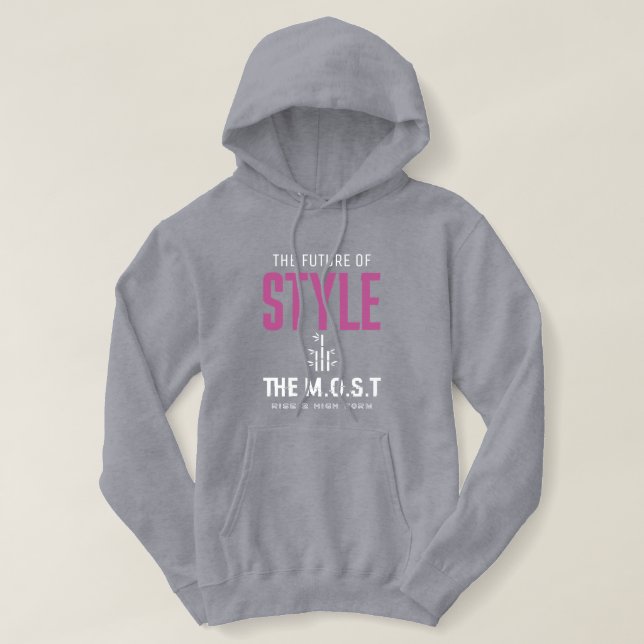 Estilo: Sudadera con capucha para adultos (gris ví (Diseño del anverso)