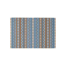 Estilo suroeste azul y geométrico marrón 3'x2'