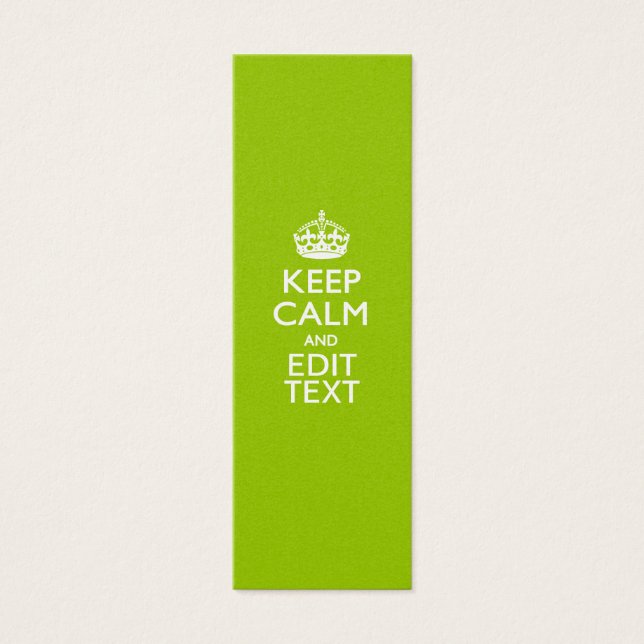 Estilo Verde Android Mantenga la calma y el texto (Frente)