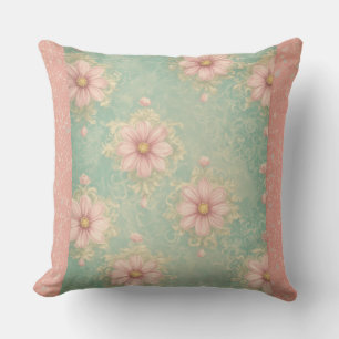 Estilo verde y rosa y Cojín decorativo de confort