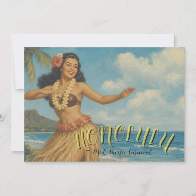Estilo vintage de viaje a Hawaii (Anverso)